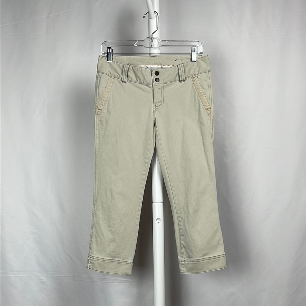 Vintage American Eagle Outfitters Khaki Capris Low Rise Cropped Pants Women’s 0
